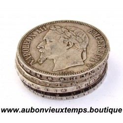 LOT 5 X 5 FRANCS Argent 900 ‰ NAPOLEON III