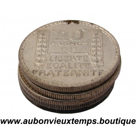 LOT 5 X 20 FRANCS Argent 680 ‰ TURIN