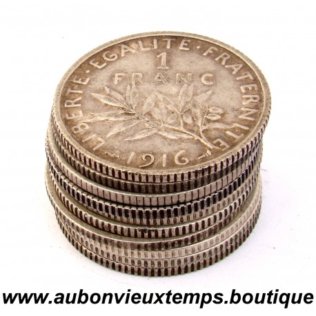 LOT 10 X 1 FRANC Argent 835 ‰ SEMEUSE