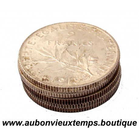 LOT 5 X 2 FRANCS Argent 835 ‰ SEMEUSE