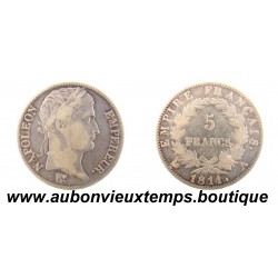 5 FRANCS Argent 900 ‰ 1811 A NAPOLEON 1er - TETE LAUREE