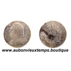 5 FRANCS Argent 900 ‰ 1815 I ( 5 sur 4 ) LOUIS XVIII - BUSTE HABILLE