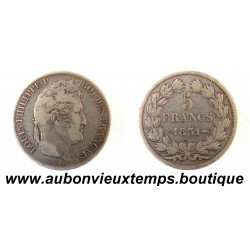 5 FRANCS Argent 900 ‰ 1831 BB LOUIS PHILIPPE - TETE LAUREE 1er Type