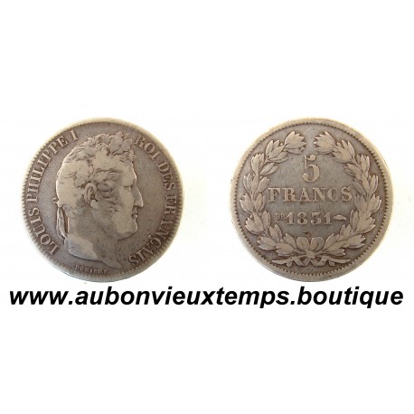 5 FRANCS Argent 900 ‰ 1831 BB LOUIS PHILIPPE - TETE LAUREE 1er Type