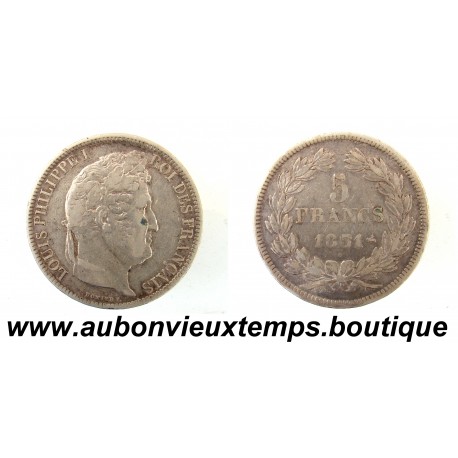 5 FRANCS Argent 900 ‰ 1831 B LOUIS PHILIPPE - TETE LAUREE 1er Type