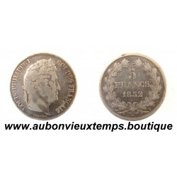 5 FRANCS Argent 900 ‰ 1832 T LOUIS PHILIPPE - TETE LAUREE 2ème Type