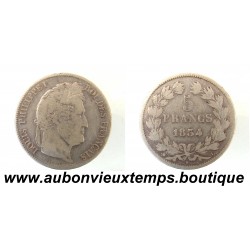 5 FRANCS Argent 900 ‰ 1834 L LOUIS PHILIPPE - TETE LAUREE 2ème Type
