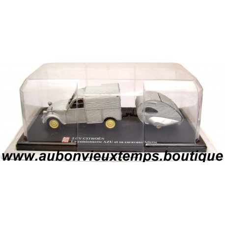 ELIGOR - AUTO PLUS 1/43 CITROEN 2 CV AZU CAMIONNETTE et CARAVANE AILETTE