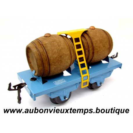 HACHETTE 1/43 HORNBY O WAGON PLATEAU avec BARRIQUES Réf : 402382N Réédition