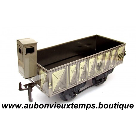 HACHETTE 1/43 HORNBY O WAGON PLAT TOMBEREAU à CAISSE avec GUERITE Réf : 402375C Réédition