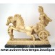 SCULPTURE CHAR ROMAIN en RESINE MOULEE et MARBRE - Y. TOW