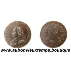 ESSAI 2 FRANCS ( Module de ) Etain plaqué Bronze 1816 LOUIS XVIII - Anonyme