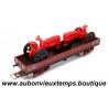 JOUEF 1/87 HO WAGON PLAT TRANSPORT TRACTEURS Qhoyw 174813 Réf : 652