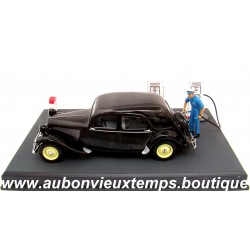 IXO 1/43 CITROEN TRACTION 11 BERLINE – LA ROUTE BLEUE - N7 - ETAPE 14 - ROANNE La PACAUDIERE - Le PLEIN d’ESSENCE