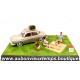 IXO 1/43 RENAULT DAUPHINE - LA ROUTE BLEUE - N7 - ETAPE 29 – AIX en PROVENCE – St MAXIMIN – Le PIQUE-NIQUE 