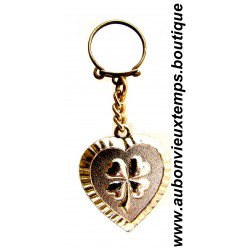 PORTE CLES COEUR et TREFLE - MARYSE INTERFLORA