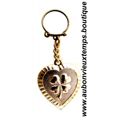 PORTE CLES COEUR et TREFLE - MARYSE INTERFLORA