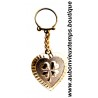 PORTE CLES COEUR et TREFLE - MARYSE INTERFLORA