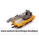 NEW RAY 1/87 HO WAGON PLAT O.S.L. 35587 - GRUE de LEVAGE - UNION PACIFIC - LIVE STOCK