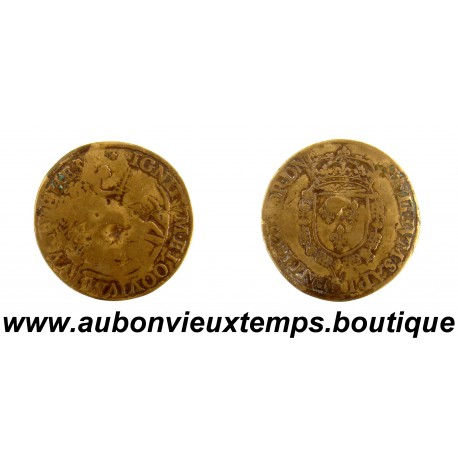 JETON de COMPTE Laiton ND ( 1574-1589 ) HENRI III - IGNITUM ELOQUIVM TVVM VEHEM