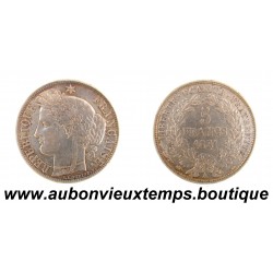 5 FRANCS Argent 900 ‰ 1851 A CERES – Ii ème REPUBLIQUE