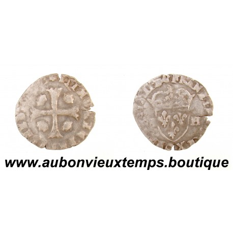 DOUZAIN aux deux H 1er type Billon ( Argent 240‰ ) 1593 Q HENRI III - NARBONNE