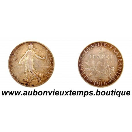 2 FRANCS SEMEUSE Argent 835‰ 1914 C