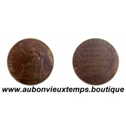 2 SOLS 1792 BRONZE - MONNAIES DE CONFIANCE - MONNERON à la LIBERTE – BIRMINGHAM - SOHO