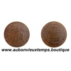 2 SOLS 1792 BRONZE - MONNAIES DE CONFIANCE - MONNERON à la LIBERTE – BIRMINGHAM - SOHO
