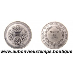MÉDAILLE Argent 800‰ 1837 CAISSE d’ÉPARGNE de PONTIVY