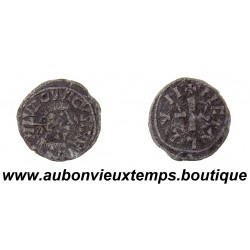 DENIER ND ( 814 – 818 ) LOUIS 1er le PIEUX ou le DÉBONNAIRE – BUSTE / OUTILS MONETAIRES - MELLE
