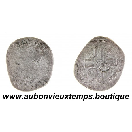 QUINZAIN aux 8 L SURFRAPPE d’un DOUZAIN Billon ( Argent 208‰ ) 16 - - G LOUIS XIV - POITIERS