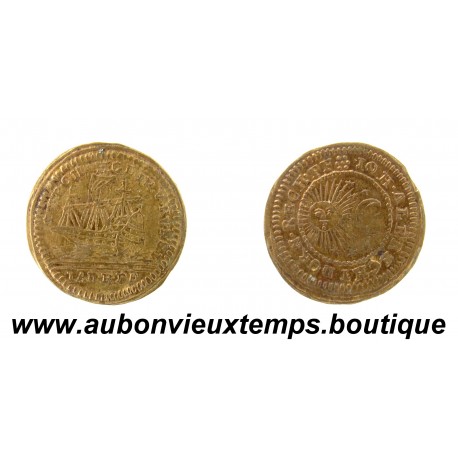 JETON de COMPTE Laiton ND BATEAU 3 MATS – SOLEIL et LUNE - NUREMBERG