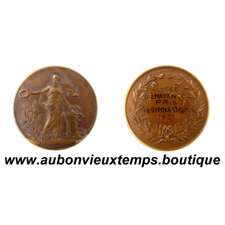 MÉDAILLE Bronze 1922 PRIX de GYMNASTIQUE – LYCÉE de MAYENCE