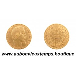 20 FRANCS OR 1860 BB NAPOLEON III TETE NUE