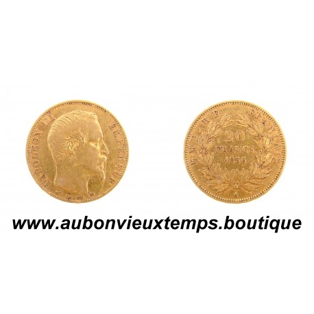 20 FRANCS OR 1856 A NAPOLEON III TETE NUE