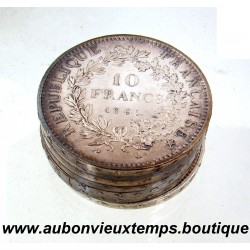 LOT 7 X 10 FRANCS Argent 900 ‰ HERCULE