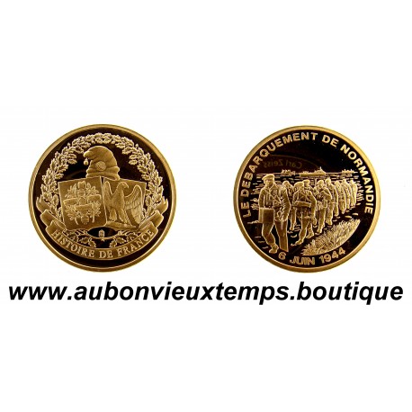 MEDAILLE Cuivre Plaqué or ND DEBARQUEMENT de NORMANDIE – 6 JUIN 1944