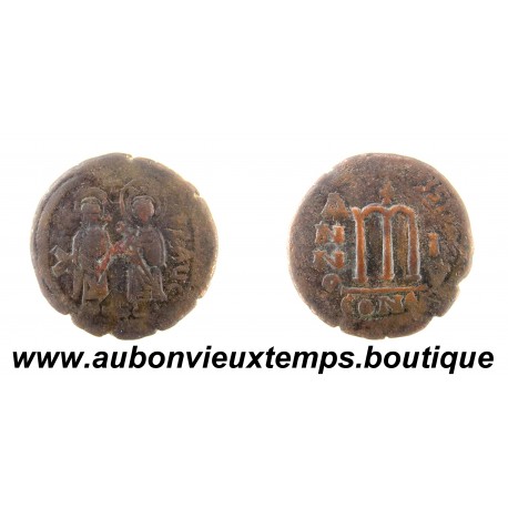 FOLLIS Bronze ND ( An 1 ) PHOCAS et LÉONTIA - CONSTANTINOPLE