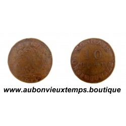 10 CENT Bronze 1814 NAPOLEON 1er – MONNAIE OBSIDIONALE - Atelier de WOLSCHOT - ANVERS 