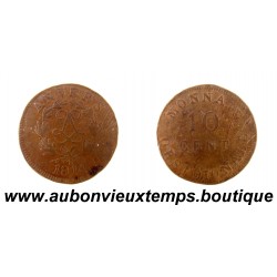 10 CENT Bronze 1814 LOUIS XVIII – MONNAIE OBSIDIONALE - Atelier de WOLSCHOT - ANVERS