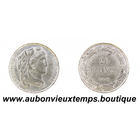 ESSAI 20 FRANCS Etain 1848 DANTZELL