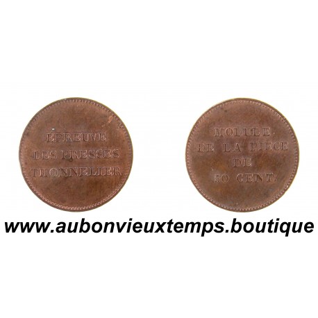ESSAI 50 CENT Bronze ND ( 1844 - 1845 ) THONNELIER