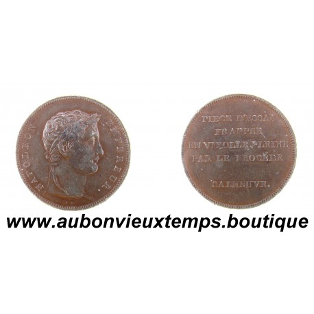 ESSAI Bronze ND ( 1808 ) NAPOLEON 1er - PROCÉDÉ de SALNEUVE - UTRECHT