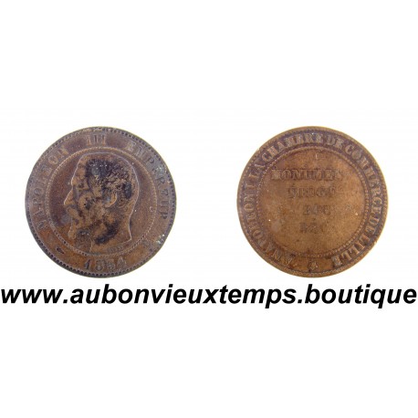 ESSAI Module 10 CENT Bronze 1854 NAPOLEON III - LILLE
