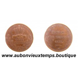 JETON Bronze 1831 UNION et FORCE – FETE NATIONALE - NANTES