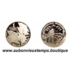 1 FRANC Argent 900‰ BE 1993 6 JUIN 1944 - DEBARQUEMENT NORMANDIE
