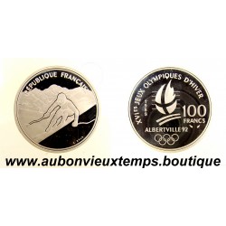 100 FRANCS Argent 900‰ BE 1989 SKI ALPIN - ALBERTVILLE 1992