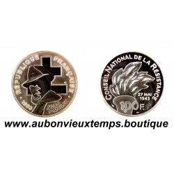 100 FRANCS Argent 900‰ BE 1993 JEAN MOULIN - MAI 1943