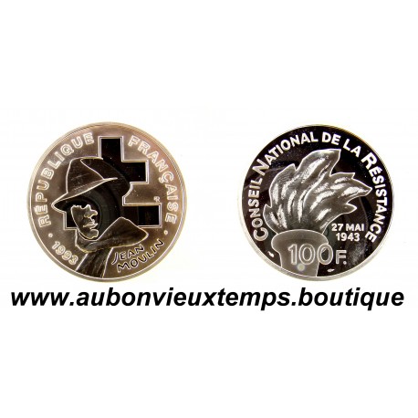 100 FRANCS Argent 900‰ BE 1993 JEAN MOULIN - MAI 1943